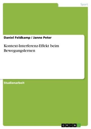 Cover of the book Kontext-Interferenz-Effekt beim Bewegungslernen by Roland Ladengruber