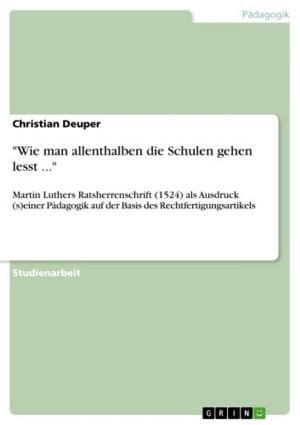 Cover of the book 'Wie man allenthalben die Schulen gehen lesst ...' by Christa Klickermann