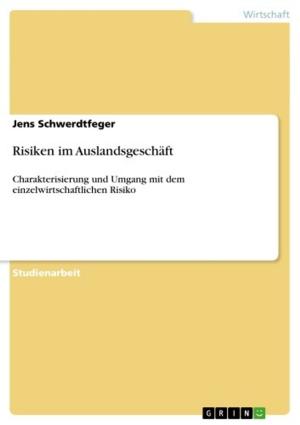 Cover of the book Risiken im Auslandsgeschäft by Stefan Weidemann