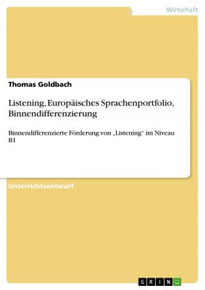 Book cover of Listening, Europäisches Sprachenportfolio, Binnendifferenzierung