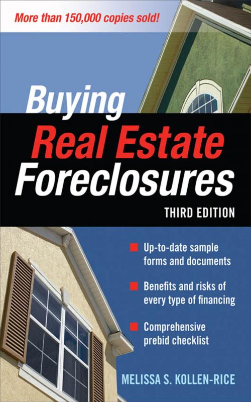 Cover of the book BUYING REAL ESTATE FORECLOSURES 3/E by Melissa S. Kollen-Rice, McGraw-Hill Education