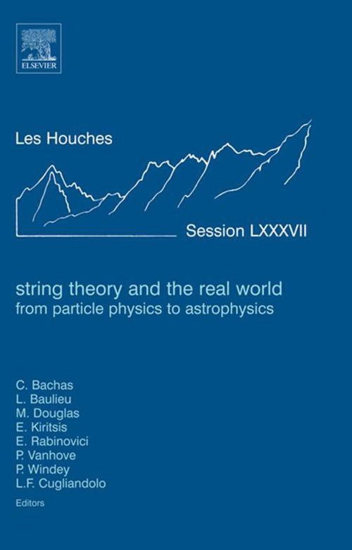 Cover of the book String Theory and the Real World: From particle physics to astrophysics by C. Bachas, L. Baulieu, M. Douglas, E. Kiritsis, E. Rabinovici, P. Vanhove, P. Windey, L.G. Cugliandolo, Elsevier Science