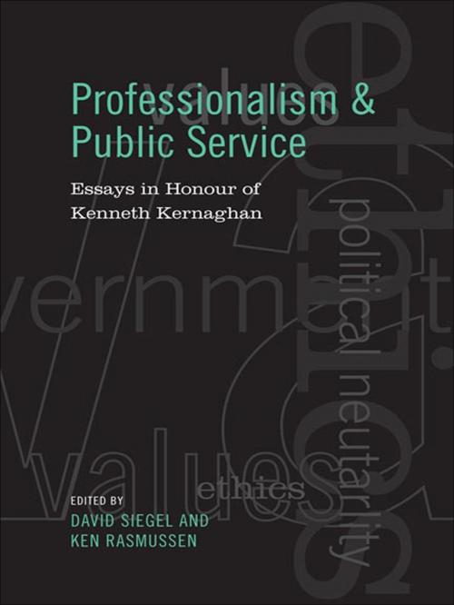 Cover of the book Professionalism and Public Service by , University of Toronto Press, Scholarly Publishing Division