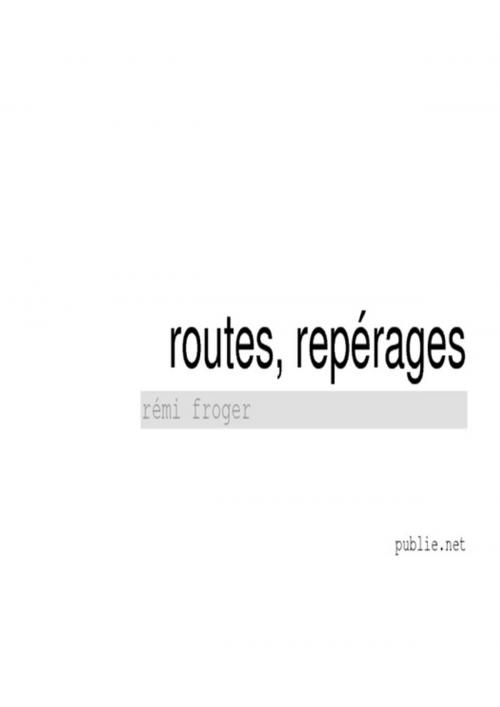 Cover of the book Routes, repérages by Rémi Froger, publie.net
