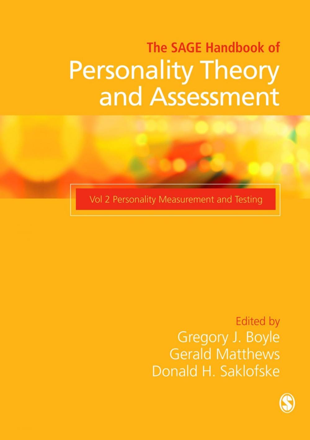 Big bigCover of The SAGE Handbook of Personality Theory and Assessment