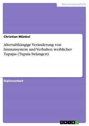 Cover of the book Altersabhängige Veränderung von Immunsystem und Verhalten weiblicher Tupajas (Tupaia belangeri) by Marion Hofrichter