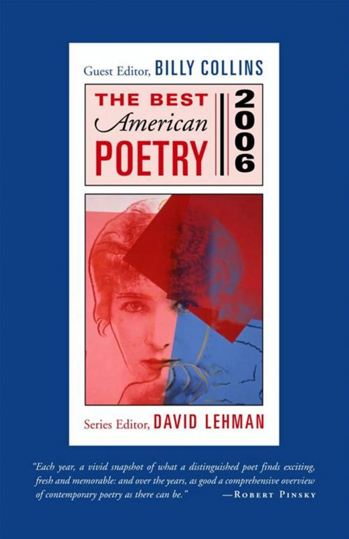 Cover of the book The Best American Poetry 2006 by Billy Collins, Scribner