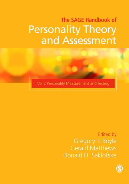Cover of the book The SAGE Handbook of Personality Theory and Assessment by , SAGE Publications