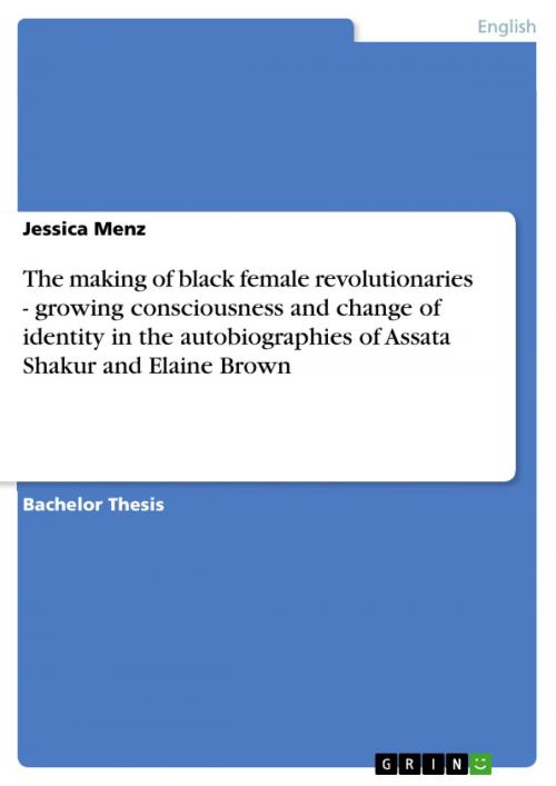 Cover of the book The making of black female revolutionaries - growing consciousness and change of identity in the autobiographies of Assata Shakur and Elaine Brown by Jessica Menz, GRIN Publishing