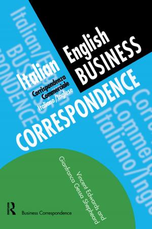 Cover of the book Italian/English Business Correspondence by Gina Donaldson, Jenny Field, Dave Harries, Clare Tope, Helen Taylor