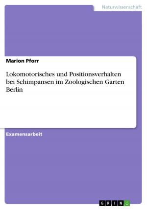 Cover of the book Lokomotorisches und Positionsverhalten bei Schimpansen im Zoologischen Garten Berlin by Sebastian Brauer