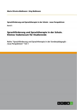 Book cover of Sprachförderung und Sprachtherapie in der Schule. Kleines Vademecum für Studierende