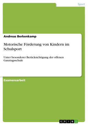Cover of the book Motorische Förderung von Kindern im Schulsport by Georg Schilling