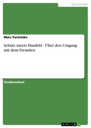 Cover of the book Schütz meets Hunfeld - Über den Umgang mit dem Fremden by Liane Weigel