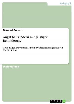 Cover of the book Angst bei Kindern mit geistiger Behinderung by Jan Patrick Faatz