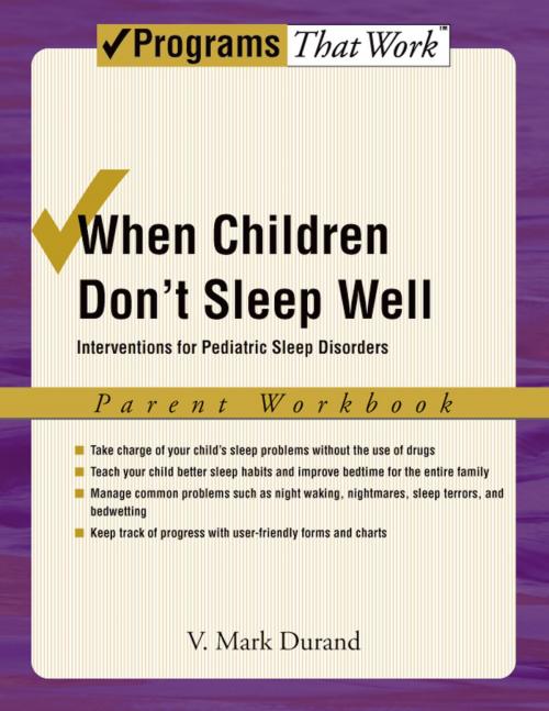 Cover of the book When Children Don't Sleep Well by V. Mark Durand, Oxford University Press