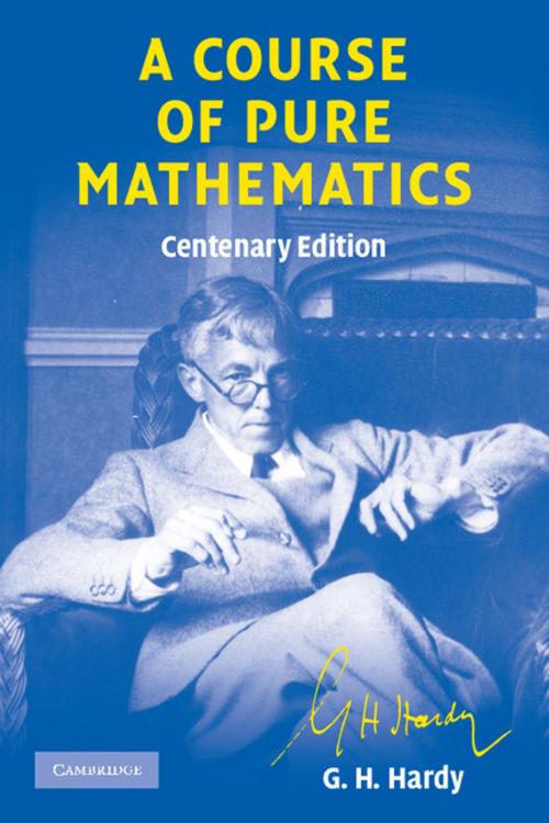 Cover of the book A Course of Pure Mathematics by G. H. Hardy, Cambridge University Press