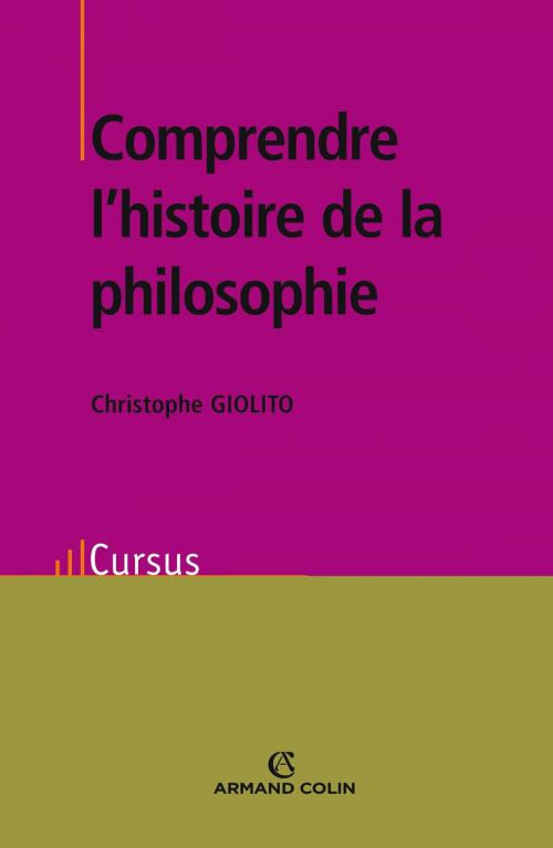 Cover of the book Comprendre l'histoire de la philosophie by Christophe Giolito, Armand Colin