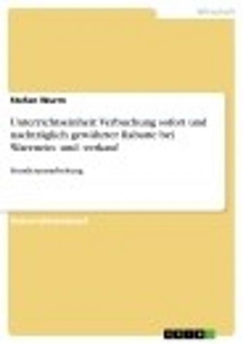 Cover of the book Unterrichtseinheit: Verbuchung sofort und nachträglich gewährter Rabatte bei Warenein- und -verkauf by Stefan Wurm, GRIN Verlag