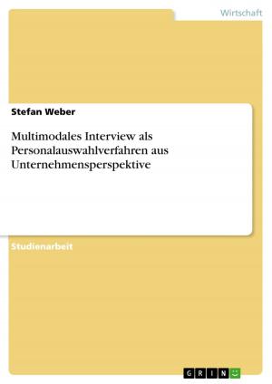 Cover of the book Multimodales Interview als Personalauswahlverfahren aus Unternehmensperspektive by Michael Kopetzky-Tutschek