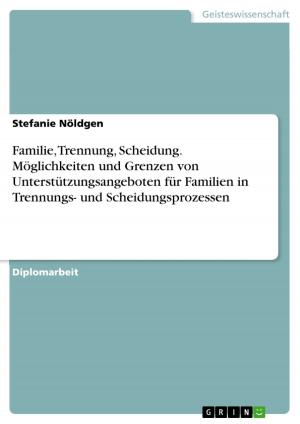 Cover of the book Familie, Trennung, Scheidung. Möglichkeiten und Grenzen von Unterstützungsangeboten für Familien in Trennungs- und Scheidungsprozessen by Stephanie Günther