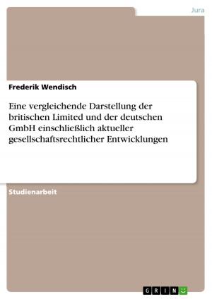 Cover of the book Eine vergleichende Darstellung der britischen Limited und der deutschen GmbH einschließlich aktueller gesellschaftsrechtlicher Entwicklungen by Andreas Blendinger