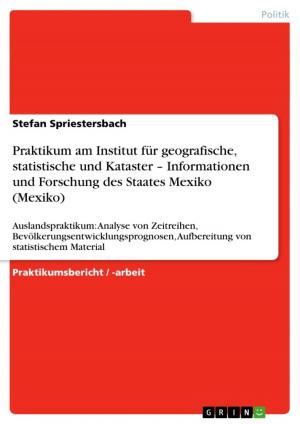 Cover of the book Praktikum am Institut für geografische, statistische und Kataster - Informationen und Forschung des Staates Mexiko (Mexiko) by Falk Horn