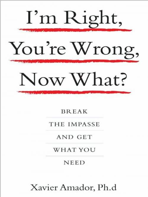 Cover of the book I'm Right, You're Wrong, Now What? by Xavier Amador, Hachette Books