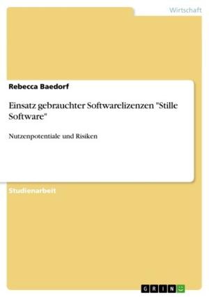 Cover of the book Einsatz gebrauchter Softwarelizenzen 'Stille Software' by Jutta Schneider
