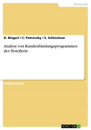 Cover of the book Analyse von Kundenbindungsprogrammen der Hotellerie by Martin Schröter