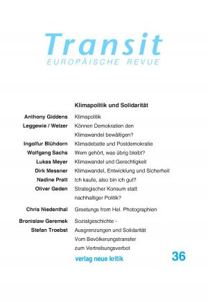 Cover of the book Transit 36. Europäische Revue by Jürgen  Osterhammel, Thomas  Schwinn, Nancy Fraser, Krzysztof Michalski, Klaus Nellen
