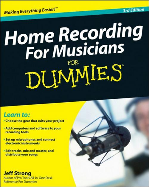 Cover of the book Home Recording For Musicians For Dummies by Jeff Strong, Wiley