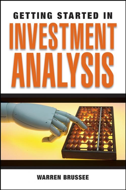 Cover of the book Getting Started in Investment Analysis by Warren Brussee, Wiley