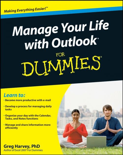 Cover of the book Manage Your Life with Outlook For Dummies by Greg Harvey, Wiley