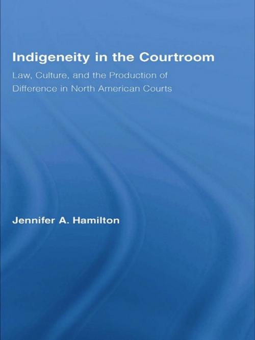 Cover of the book Indigeneity in the Courtroom by Jennifer A. Hamilton, Taylor and Francis