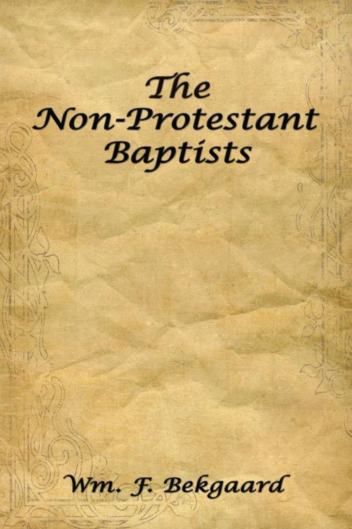 Cover of the book The Non-Protestant Baptists by Wm. F. Bekgaard, AuthorHouse