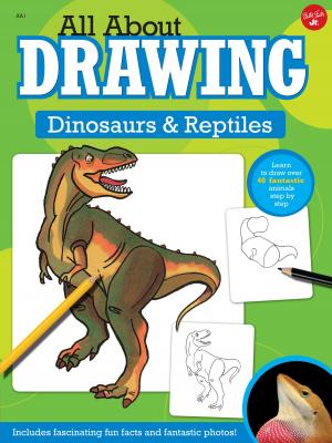 Cover of the book All About Drawing Dinosaurs & Reptiles by Tom LaPadula, Jeff Shelly