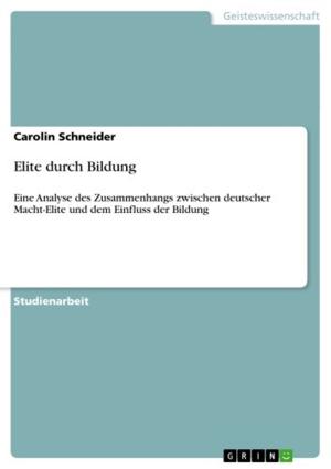 Cover of the book Elite durch Bildung by Oliver Brinkhus