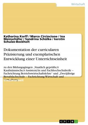 Cover of the book Dokumentation der curricularen Präzisierung und exemplarischen Entwicklung einer Unterrichtseinheit by Matthias Dorsch