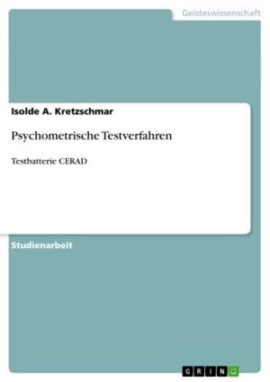 Cover of the book Psychometrische Testverfahren by Ulrike Hammer