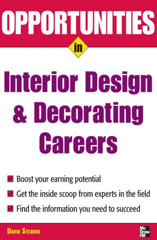 Cover of the book Opportunities in Design and Decorating Careers by David Stearns, McGraw-Hill Education