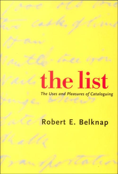 Cover of the book The List by Dr. Robert E. Belknap, Yale University Press
