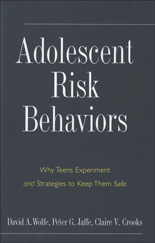 Cover of the book Adolescent Risk Behaviors by Professor David A. Wolfe, Professor Peter G. Jaffe, Claire V. Crooks, Yale University Press