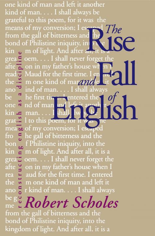 Cover of the book The Rise and Fall of English by Robert Scholes, Yale University Press