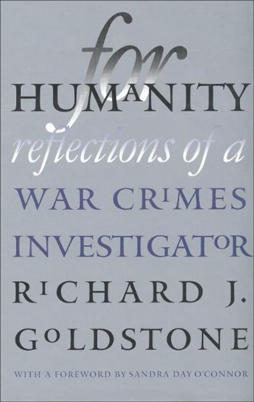 Cover of the book For Humanity: Reflections of a War Crimes Investigator by Richard J. Goldstone, Yale University Press