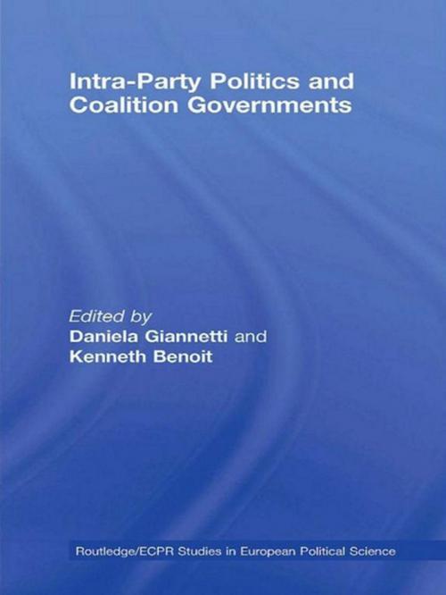 Cover of the book Intra-Party Politics and Coalition Governments by , Taylor and Francis