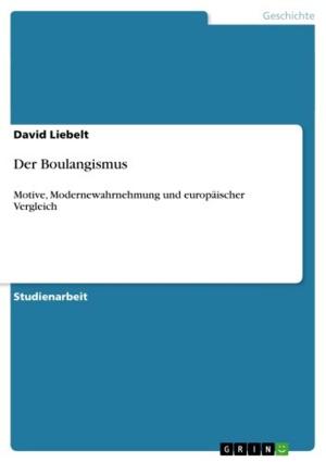 Cover of the book Der Boulangismus by Matthias Baumgarten