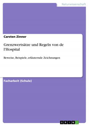 Cover of the book Grenzwertsätze und Regeln von de l'Hospital by Silke Nufer