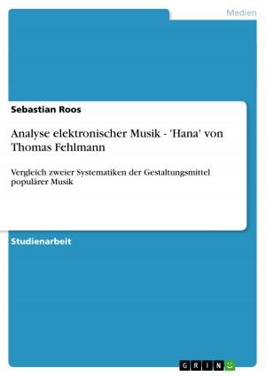 Cover of the book Analyse elektronischer Musik - 'Hana' von Thomas Fehlmann by Elisabeth Esch
