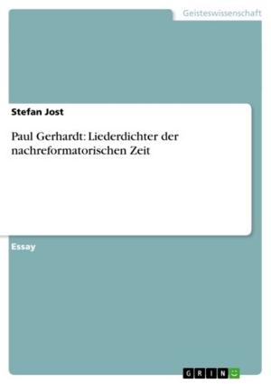 Cover of the book Paul Gerhardt: Liederdichter der nachreformatorischen Zeit by Sophia Gerber